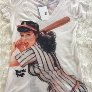 Bettie Page Baseball shirt